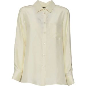 Weekend Max Mara, Dames, Blouses & Shirts, Beige, Maat: S Zijde,