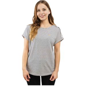 Emporio Armani Ea7, Dames, Tops, Blauw, Maat: L Katoen,