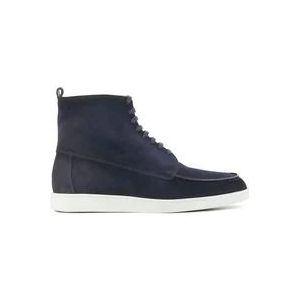 Santoni Blauwe Suède Laarzen , Blue , Heren , Maat: 42 EU