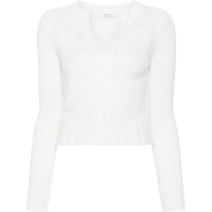 Max Mara, Dames, Truien, Wit, Maat: XS Kasjmier,