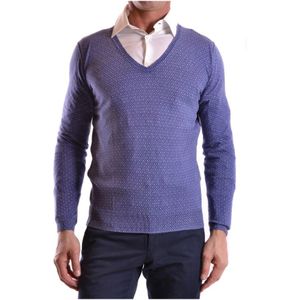 Paolo Pecora, Heren, Truien, Blauw, Maat: S Katoen,