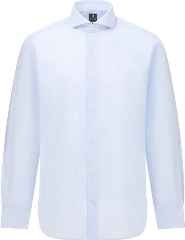 Boggi Milano - Check Napoli Collar Shirt Slim Fit - Overhemd - Blauw