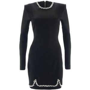 John Richmond, Dames, Jurken, Zwart, Maat: 2XS Viscose,