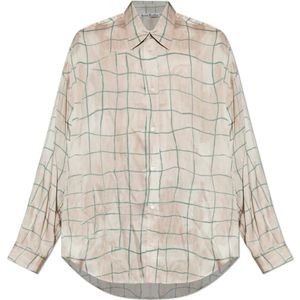 Acne Studios, Heren, Overhemden, Beige, Maat: L Viscose,