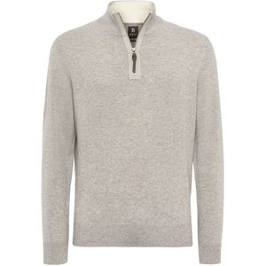 Boggi Milano - Cashmere Half-Zip - Trui - Beige - Regular Fit