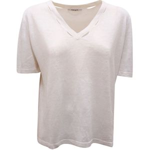 Kangra, Dames, Truien, Wit, Maat: M Linnen,