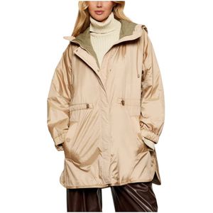 Max Mara, Dames, Jassen, Beige, Maat: XS Leer,