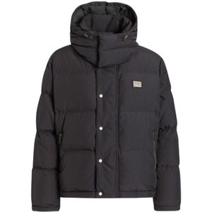 Dolce & Gabbana, Heren, Jassen, Blauw, Maat: S Poliester,