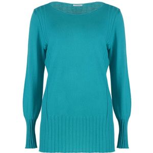 Malo, Dames, Truien, Blauw, Maat: XS Kasjmier,