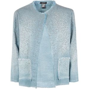 Avant Toi, Dames, Truien, Blauw, Maat: L Katoen,