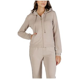 Liu Jo, Dames, Sweatshirts & Hoodies, Beige, Maat: XS Katoen,