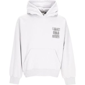 Carhartt Wip, Heren, Sweatshirts & Hoodies, Wit, Maat: XL Katoen,