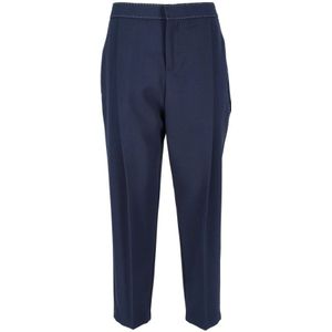 Elisabetta Franchi, Dames, Broeken, Blauw, Maat: XS