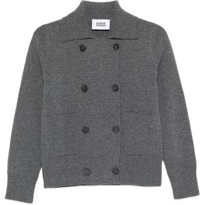 Alpha Industries, Dames, Truien, Grijs, Maat: XL Wol,