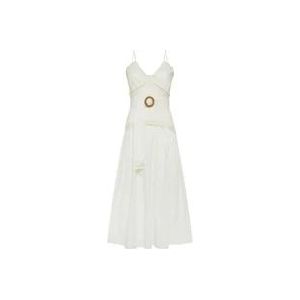 Twinset Witte Kant Bloemen Jurk , White , Dames , Maat: M