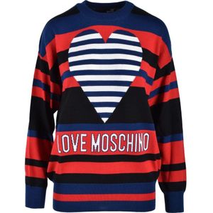 Love Moschino, Dames, Truien, Veelkleurig, Maat: M Wol,
