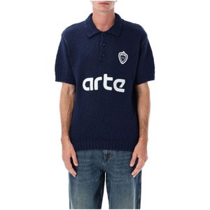 Arte Antwerp, Heren, Tops, Blauw, Maat: M Katoen,