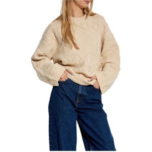 Ganni, Dames, Truien, Beige, Maat: S