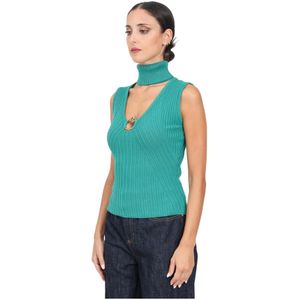 Just Cavalli, Dames, Truien, Groen, Maat: S Poliester,