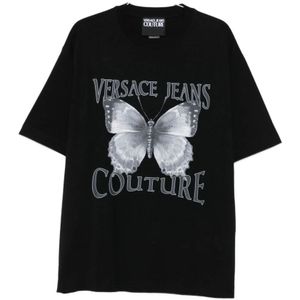 Versace Jeans Couture - T-shirt - Zwart - Katoen