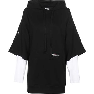 Karl Lagerfeld, Dames, Sweatshirts & Hoodies, Zwart, Maat: M Katoen,