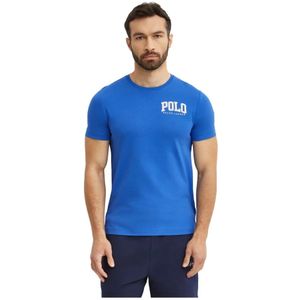 Ralph Lauren, Heren, Tops, Blauw, Maat: M Katoen,