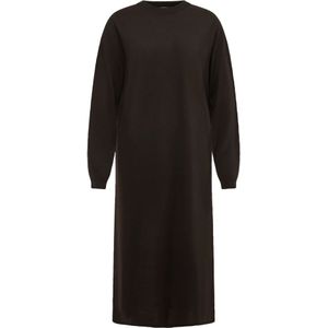 Drykorn - Rimone 10 - Jurk - Bruin - Wol - Midi-lengte