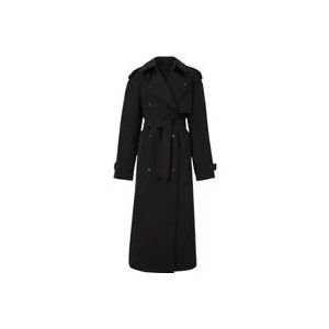 Burberry Zwarte Trenchcoat voor Dames , Black , Dames , Maat: XS