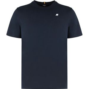 K-Way, Heren, Tops, Blauw, Maat: L Katoen,