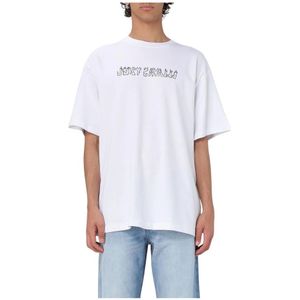 Just Cavalli, Heren, Tops, Wit, Maat: S Lame,