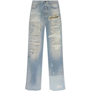 Amiri, Heren, Jeans, Blauw, Maat: W36 Katoen,