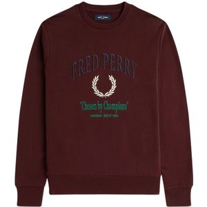 Fred Perry, Heren, Sweatshirts & Hoodies, Rood, Maat: S Katoen,