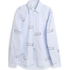 Soulland, Dames, Blouses & Shirts, Blauw, Maat: S/M Katoen,