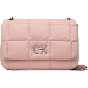 Calvin Klein, Dames, Tassen, Roze, Maat: ONE Size Poliester,