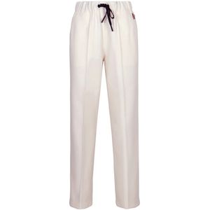 Moncler, Dames, Broeken, Wit, Maat: M Acryl,