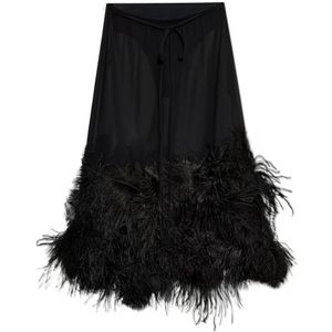 The Attico, Dames, Rokken, Zwart, Maat: S Poliester,