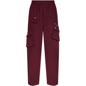 Ganni, Dames, Broeken, Rood, Maat: 2XS Viscose,