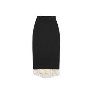 Balenciaga Midi Skirts , Black , Dames , Maat: M