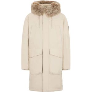 Moose Knuckles, Heren, Mantels, Beige, Maat: S Katoen,