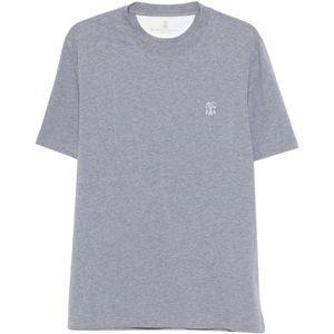 Brunello Cucinelli, Heren, Tops, Grijs, Maat: XL