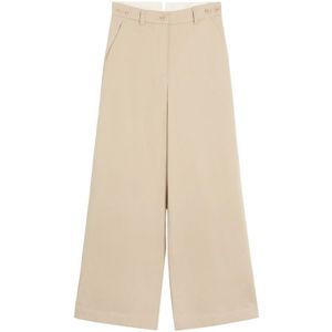 Weekend Max Mara, Dames, Broeken, Beige, Maat: M Katoen,