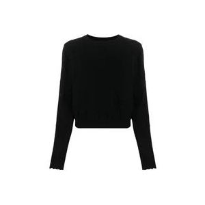 Pinko Trui met ronde hals , Black , Dames , Maat: L