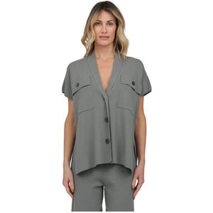 Alpha Studio, Dames, Blouses & Shirts, Groen, Maat: S