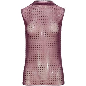 Pinko, Dames, Tops, Rood, Maat: S Polyamide,
