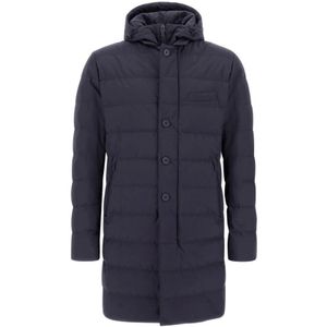 Herno, Heren, Mantels, Blauw, Maat: M Nylon,