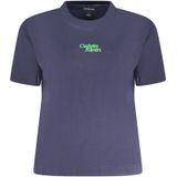 Calvin Klein - Flocked Logo T-shirt - Zwart - Katoen