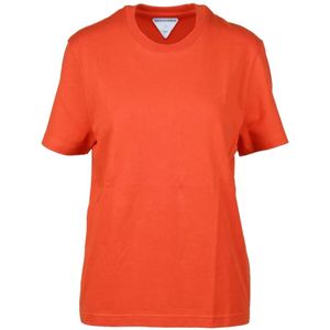 Bottega Veneta, Dames, Tops, Oranje, Maat: XS Katoen,