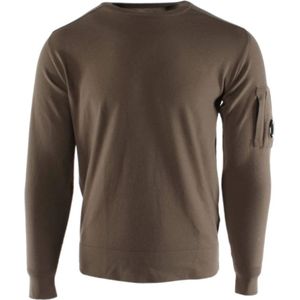 C.p. Company, Heren, Sweatshirts & Hoodies, Bruin, Maat: S Wol,