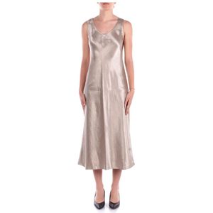 Max Mara, Dames, Jurken, Beige, Maat: M Satijn,