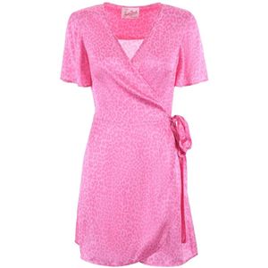 MC2 Saint Barth, Dames, Jurken, Roze, Maat: S Satijn,